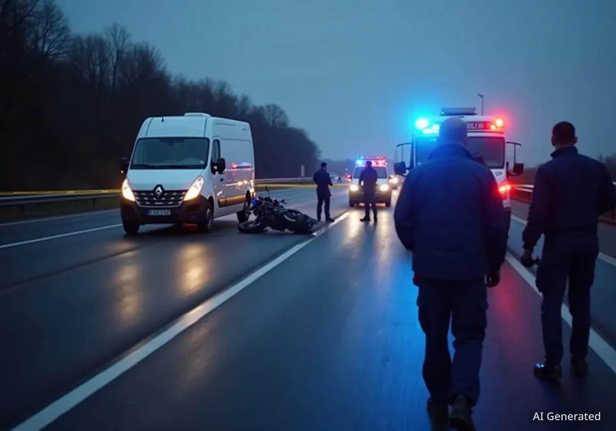 Accident sur l'A8 : un motard de 20 ans blessé près de Villeneuve-Loubet